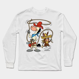 Quick Draw McGraw And Baba Looey Roping Long Sleeve T-Shirt